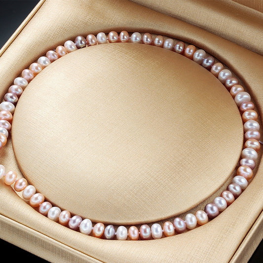collier vraies perles multicolore
